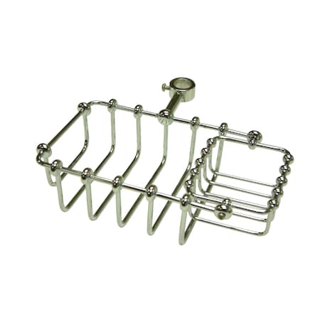 Kingston Brass 7" Riser Mount Soap Basket, Polished Chrome CC2141